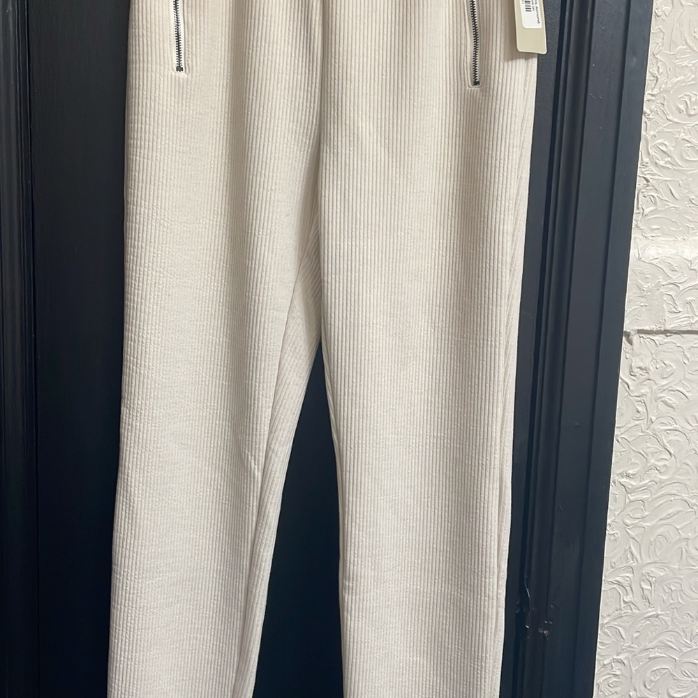 Trendy Boutique Cream Track Pants